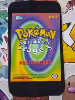 Charizard E6 of 12 Topps Pokemon TV Animation Series LP+ - Image 2