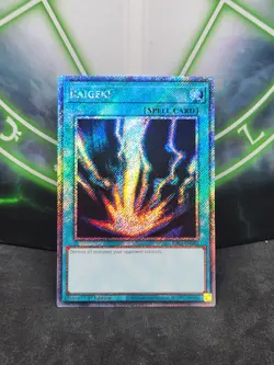 Yugioh Raigeki RA03-EN083 Platinum Secret Rare 1st Edition NM - Image 1