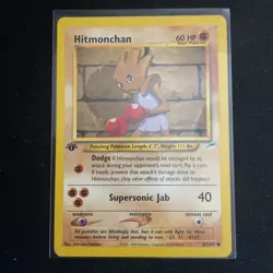 Pokemon Card - Hitmonchan Neo Destiny 69/105 Common 1st Edition - Image 1