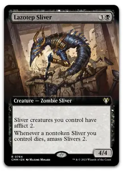 Lazotep Sliver (Extended Art) #764 (NM) Commander Masters CMM Magic MTG - Image 1