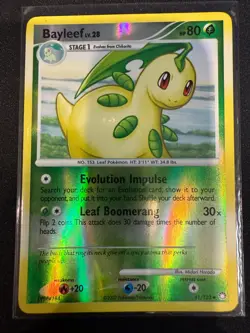 Bayleef Lv 28, 41/123 Holo Rare DP Mysterious Treasures Pokemon Card TCG MP - Image 1