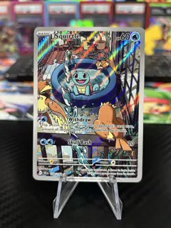 Squirtle 148/142 Illustration Rare Stellar Crown Pokemon Card NM - Image 1