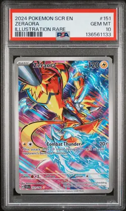 Pokemon Stellar Crown Zeraora 151 PSA 10 - Image 1