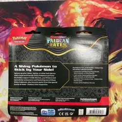 Pokemon Paldean Fates Tech Sticker Collection 3-Booster Packs Sealed (Maschiff) - Image 2