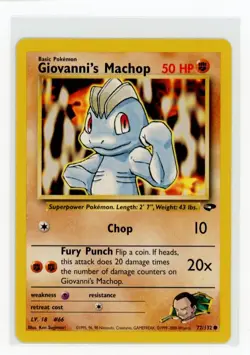 Pokemon Gym Challenge #072/132 Giovanni's Machop - Image 1