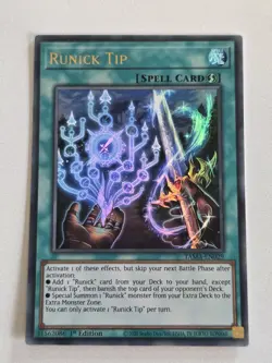 Runick Tip TAMA-EN029 Ultra Rare 1st Edition Yugioh Tactical Masters NM - Image 1