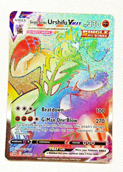 Single Strike Urshifu VMAX 167/163 Rainbow Rare NM – Battle Styles Pokemon Card - Image 1