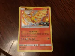 Moltres 19/181 Holo Rare Sun & Moon Team Up Stamp Promo Card 2019 - Image 1
