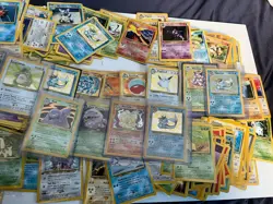 Pokemon Bulk Wotc 13 Holos & 400+ Card Vintage Base, Fossil, Jungle, Neo LP-DMG - Image 4