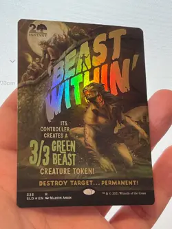 1X FOIL Beast Within BORDERLESS MINT MTG Magic Secret Lair Monster Movie EDH - Image 3