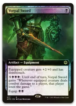 Vorpal Sword (Extended Art) #377 (Foil) (NM) Forgotten Realms AFR Magic MTG - Image 1