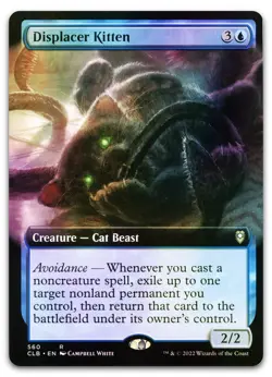 Displacer Kitten (Extended Art) #560 (Foil) (NM) Baldur's Gate CLB Magic MTG - Image 1