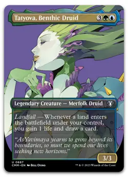 Tatyova, Benthic Druid (Borderless) #687 (NM) Commander Masters CMM Magic MTG - Image 1