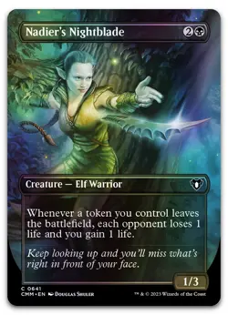 Nadier's Nightblade (Borderless) #641 (Foil) NM Commander Masters CMM Magic MTG - Image 1