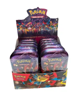 Pokemon Mega Evolutions Destined Rivals Mega Heroes Mini Tin Display (10 Tins) - Image 1