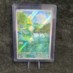 Pokemon TCG Deerling Holo Illustration Rare 091/086 White Flare English - Image 3