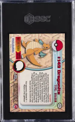2000 TOPPS CHROME POKEMON #149 DRAGONITE SGC 10 GM - Image 2