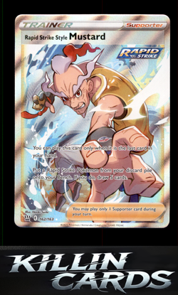 Rapid Strike Style Mustard (Full Art) 162/163 Pokemon Ultra Rare SWSH05: Battle - Image 1