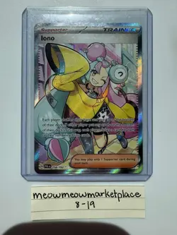 Pokemon TCG Paldea Evolved, Iono 254/193 Ultra Rare Full Art Card - Image 1