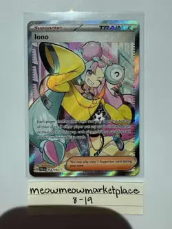 Pokemon TCG Paldea Evolved, Iono 254/193 Ultra Rare Full Art Card - Image 2