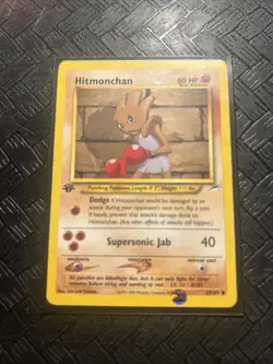 Hitmonchan - 1st Edition - 69/105 Neo Destiny - Pokemon TCG - 2002 - Image 1