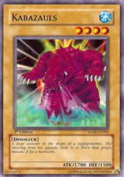 Yugioh! Kabazauls - SD09-EN002 - Common - 1st Edition Near Mint, English - Image 1