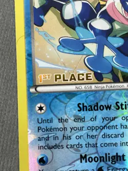 Greninja - 40/122 - 1st Place League Reverse Holo Promo Rare - Pokemon Card - LP - Image 3