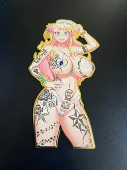 Please Tell Me Galko Anime Waifu Gold Metal Card QOS Queen of Spades Hotwife - Image 2
