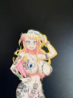 Please Tell Me Galko Anime Waifu Gold Metal Card QOS Queen of Spades Hotwife - Image 3