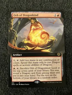 Magic The Gathering MTG - Orb of Dragonkind (Extended Art) - AFR - Image 1
