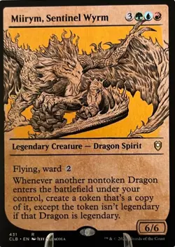 MTG Battle for Baldur's Gate #431 Miirym Sentinel Wyrm Showcase Rare NM - Image 1