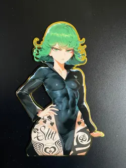 One Punch Man Tatsumaki Anime Waifu Gold Metal Card QOS Queen of Spades Hotwife - Image 1