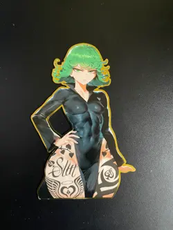One Punch Man Tatsumaki Anime Waifu Gold Metal Card QOS Queen of Spades Hotwife - Image 2