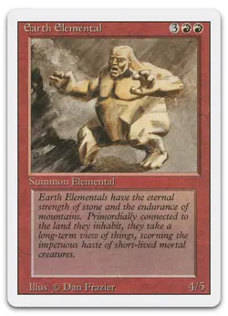 Earth Elemental (NM) Revised Edition 3ED Magic MTG - Image 1