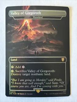 Valley of Gorgoroth - Wasteland #376 (Foil) (NM) Lord of the Rings LTC Magic MTG - Image 1