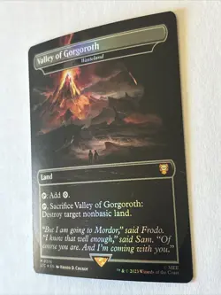 Valley of Gorgoroth - Wasteland #376 (Foil) (NM) Lord of the Rings LTC Magic MTG - Image 2