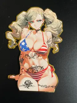 Persona 5 Ann Takamaki Anime Waifu Gold Metal Card QOS Queen of Spades Hotwife - Image 1