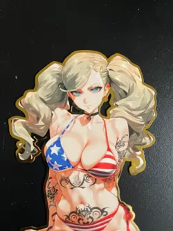 Persona 5 Ann Takamaki Anime Waifu Gold Metal Card QOS Queen of Spades Hotwife - Image 2
