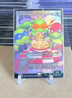 Michelangelo, Weirdness To 11 Full Art Foil Magic The Gathering TMNT MTG - Image 1