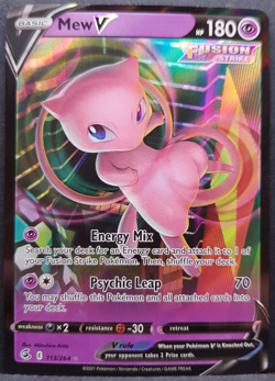 Mew V 113/264 Fusion Strike Pokemon Pokemon Card English Near Mint - Image 1