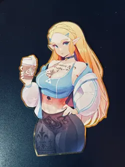 The Legend of Zelda Princess Zelda Waifu Gold Metal Card QOS Queen of Spades - Image 1