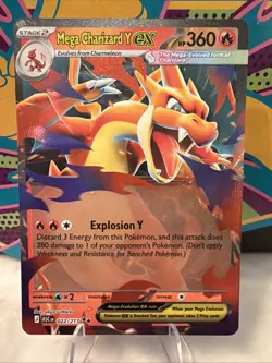 Mega Charizard Y EX 22/217 Ascended Heroes Double Rare Holo Pokemon TCG 2026 NM - Image 1