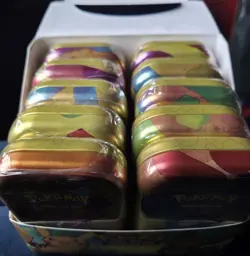 Pokemon Scarlet & Violet 151 Sealed Mini Tins x10 in Kanto Friends Display Box - Image 2