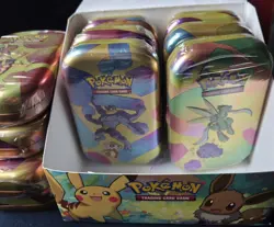 Pokemon Scarlet & Violet 151 Sealed Mini Tins x10 in Kanto Friends Display Box - Image 4