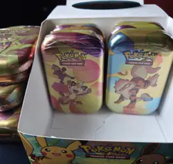 Pokemon Scarlet & Violet 151 Sealed Mini Tins x10 in Kanto Friends Display Box - Image 5