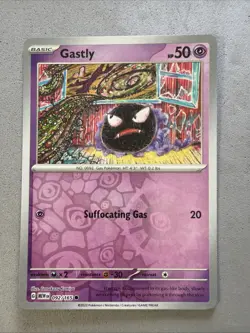 Pokemon TCG * Scarlet & Violet 151 * 092/165 Gastly Common * REVERSE HOLO * NM - Image 1