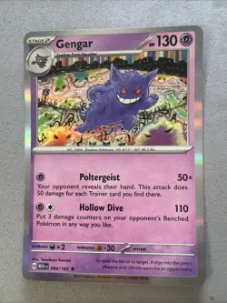 Pokemon TCG * Scarlet & Violet 151 * 094/165 Gengar Rare * HOLO * NM - Image 1