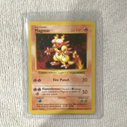 Pokemon Magmar 36/102 Base Set 50 HP Fire Punch Flamethrower 1999 shadowless - Image 1