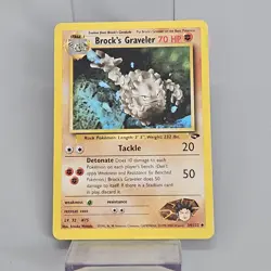 Pokemon TCG Brocks Graveler 34/132 Gym Challenge Vintage 2000 Card LP + - Image 2