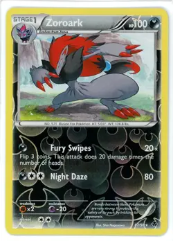 Zoroark Reverse Holo 67/98 Emerging Powers Pokemon Card - Image 1